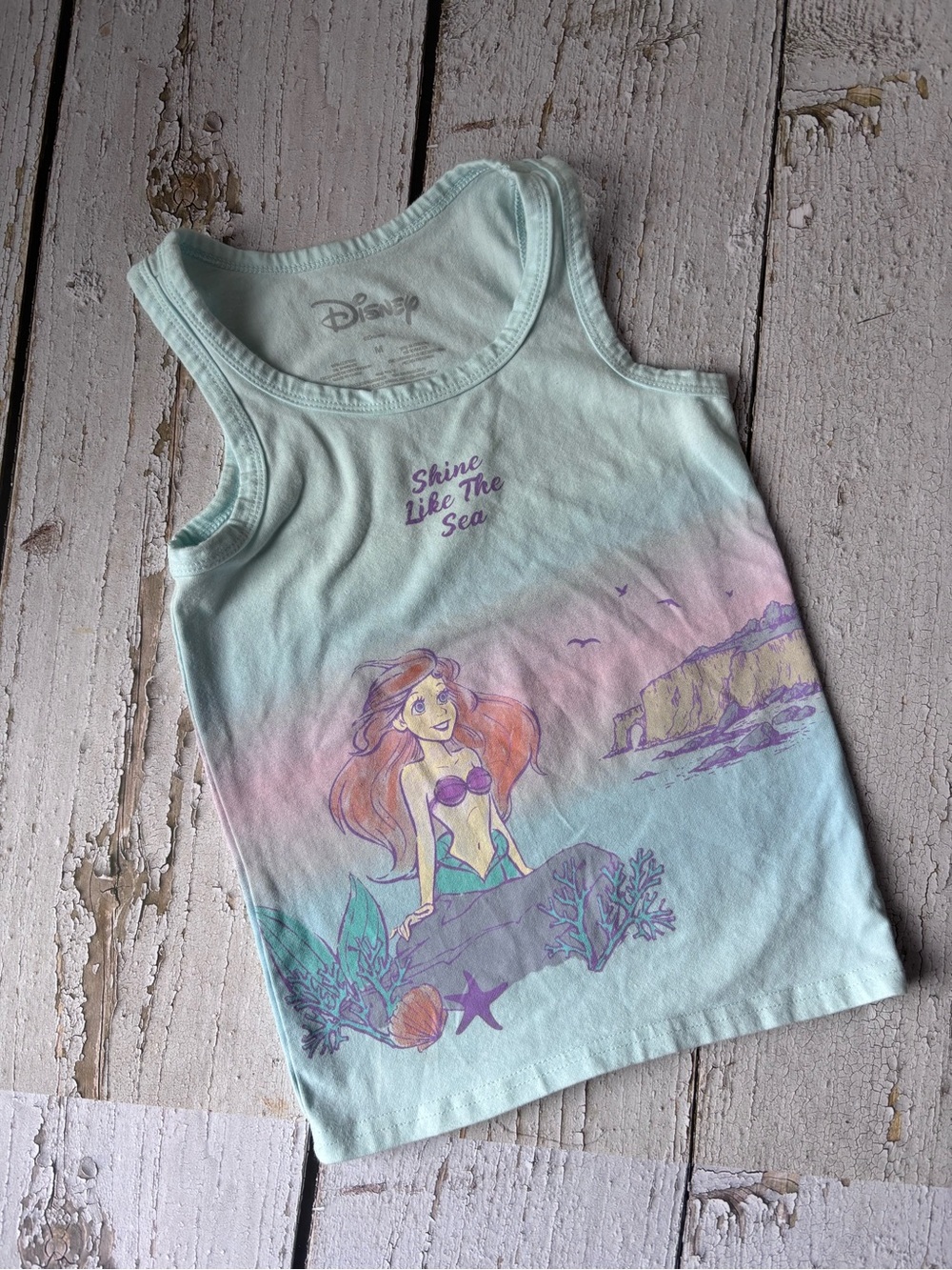 Disney Girls' Ariel Tank Top - Aqua, Pink & Purple